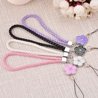 Dây Đeo Điện Thoại Bằng Da PU Họa Tiết Hoa Chống Thất Lạc Tiện Dụng - bb191, bb192