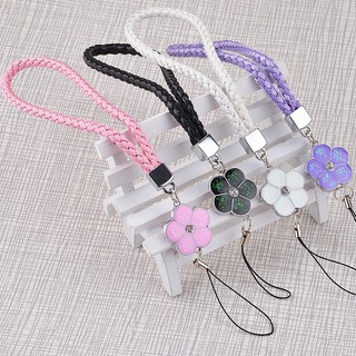 Dây Đeo Điện Thoại Bằng Da PU Họa Tiết Hoa Chống Thất Lạc Tiện Dụng - bb191, bb192