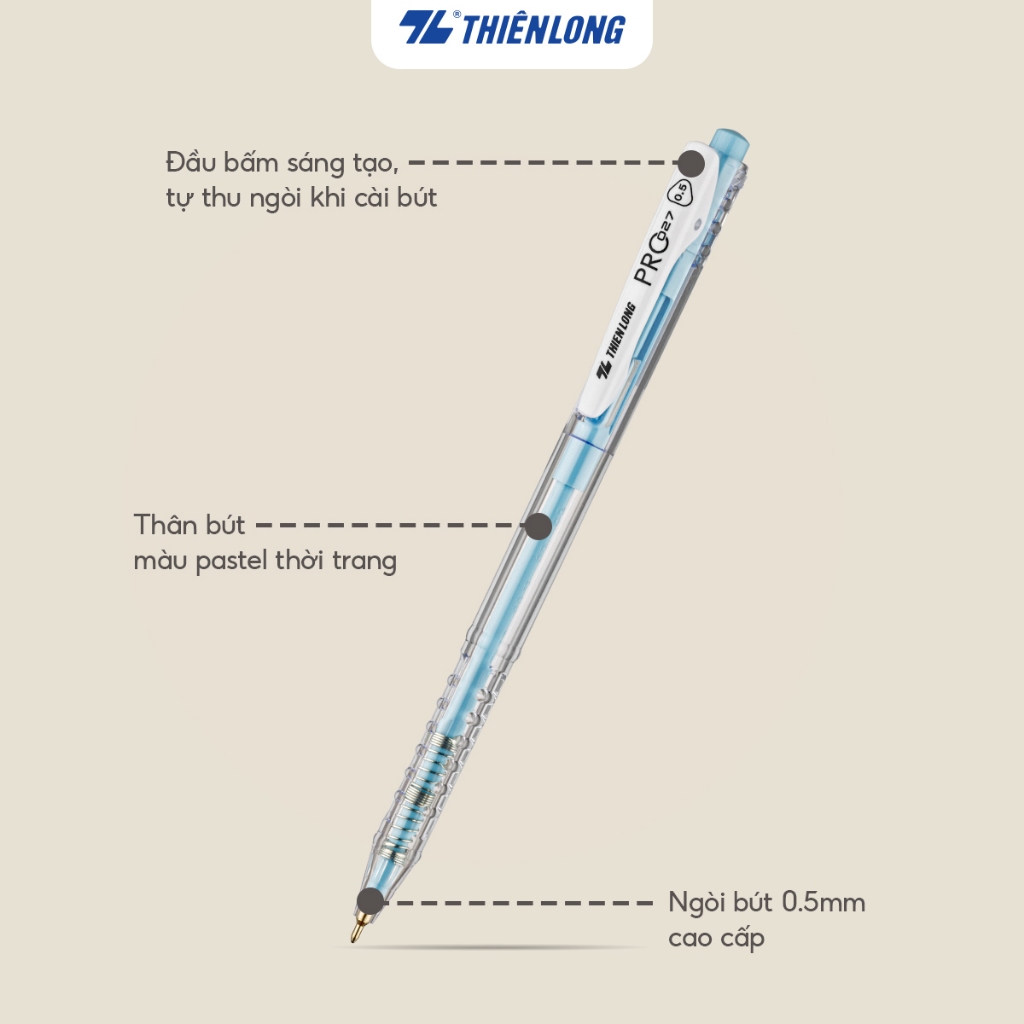 Ảnh Combo 5/10/20 Bút bi Thiên Long Pro 027 TL-105 - 3 màu mực, thân bút pastel thời trang, phù hợp cho học sinh, sinh viên 2