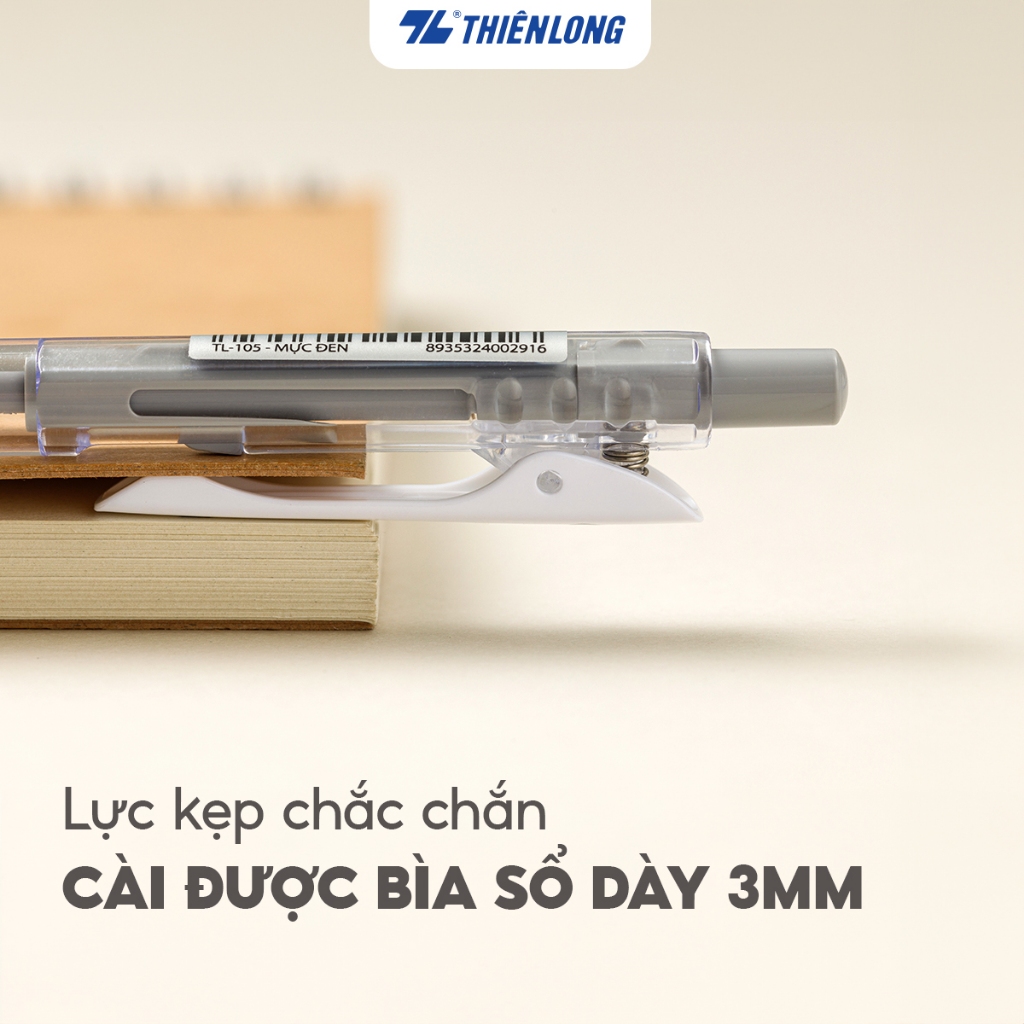Ảnh Combo 5/10/20 Bút bi Thiên Long Pro 027 TL-105 - 3 màu mực, thân bút pastel thời trang, phù hợp cho học sinh, sinh viên 4