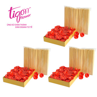 3 COMBO gồm 3 bịch CHỤP NHỰA + 3 bịch QUE TRE gắn trái cây - Chắc chắn, tiện lợi và dễ sử dụng (màu ngẫu nhiên)