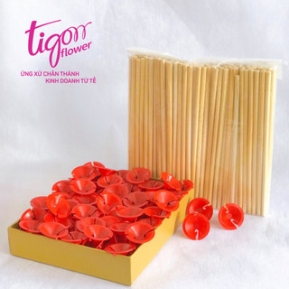 3 COMBO gồm 3 bịch CHỤP NHỰA + 3 bịch QUE TRE gắn trái cây - Chắc chắn, tiện lợi và dễ sử dụng (màu ngẫu nhiên)