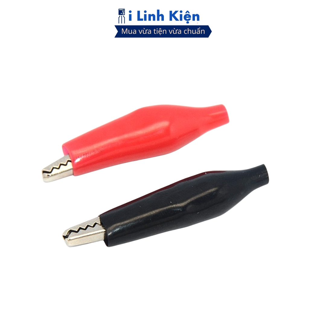 Đôi kẹp cá sấu nhỏ 26mm (1 đen + 1 đỏ) chính hãng ilinhkien