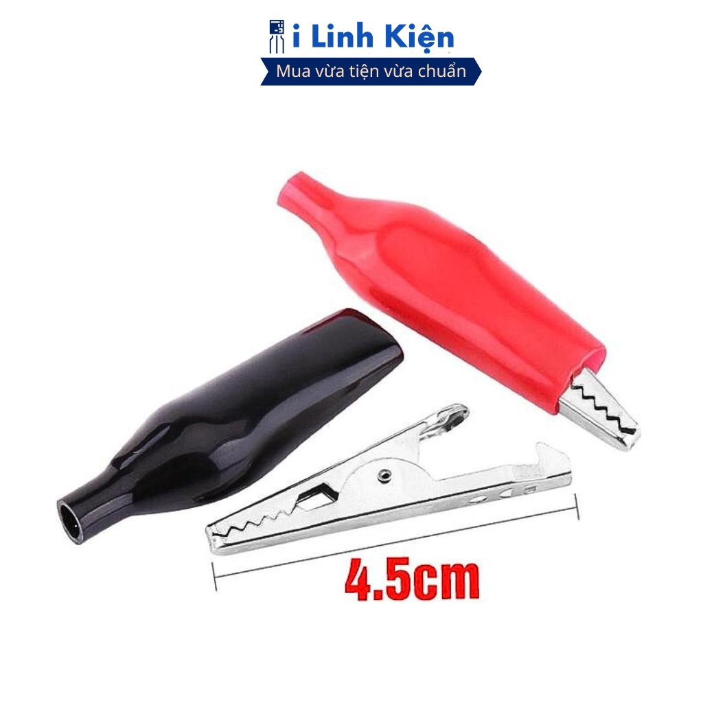 Đôi kẹp cá sấu nhỏ 26mm (1 đen + 1 đỏ) chính hãng ilinhkien