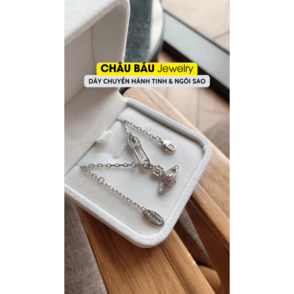 [Clip/Ảnh thật] Dây chuyền bạc S925 hành tinh và ngôi sao