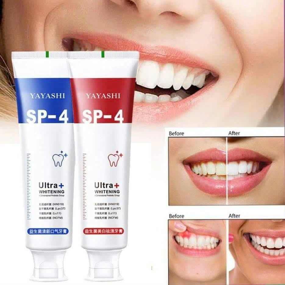 Kem Đánh Răng Làm Trắng Trăng, Giảm Ố Vàng, Làm Sạch Răng Và Giúp Hơi Thở Thơm Mát YAYASHI Sp-4 Hàng Chuẩn