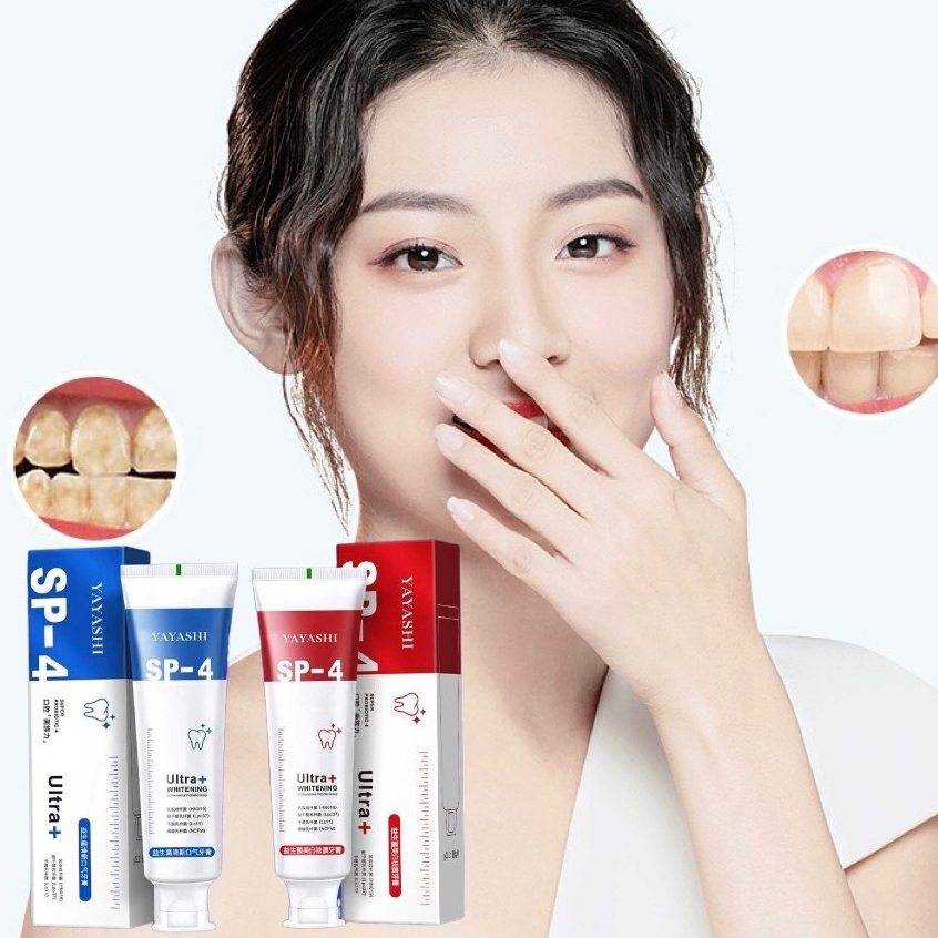 Kem Đánh Răng Làm Trắng Trăng, Giảm Ố Vàng, Làm Sạch Răng Và Giúp Hơi Thở Thơm Mát YAYASHI Sp-4 Hàng Chuẩn