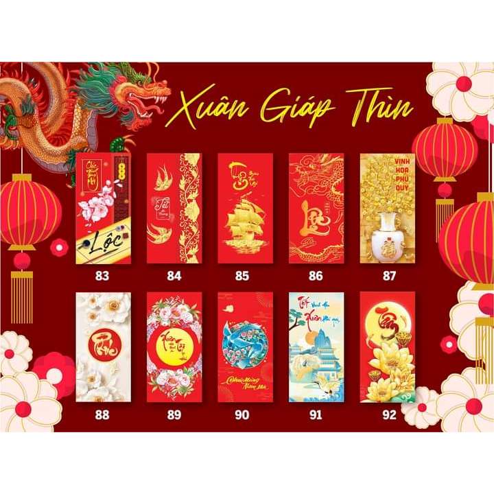Combo 100 lixi truyền thống mẫu mới | Shopee Việt Nam