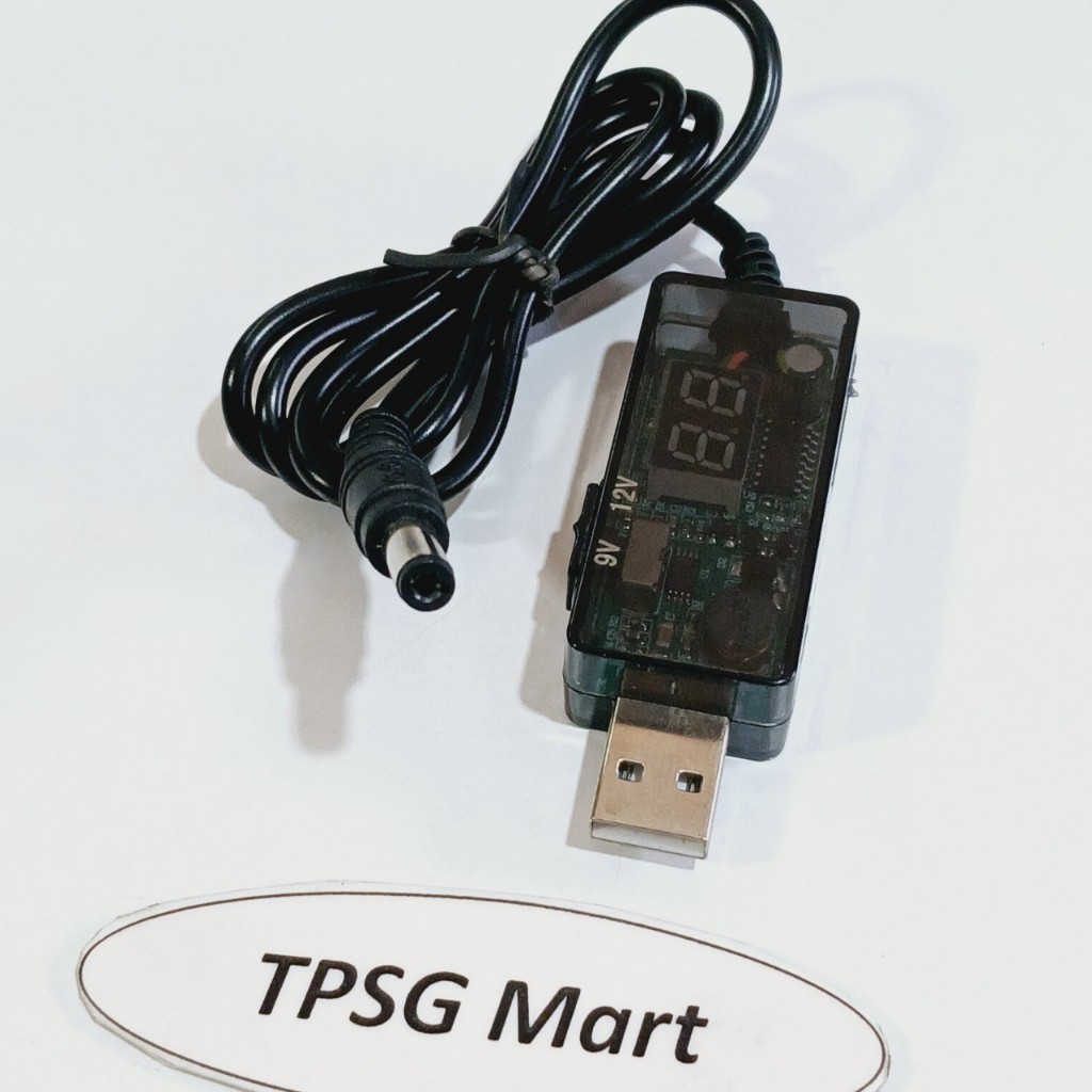 Cáp USB ra nguồn DC: USB ra 9V DC / USB ra 12V DC - Dài 1M / Cáp chuyển ...