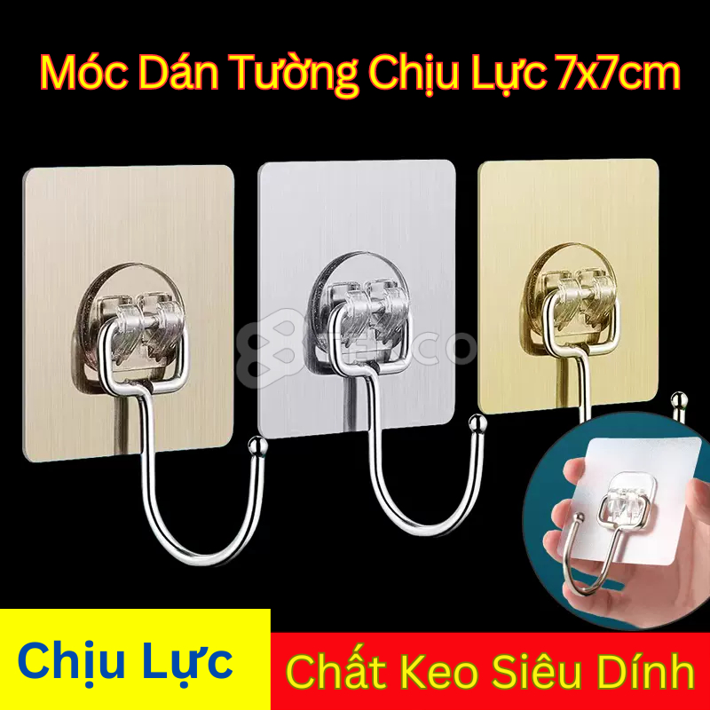 Móc Treo Đồ Dán Tường (7x7cm) - Móc Treo Quần Áo, Đồ Nhà Tắm, Nhà Bếp ...