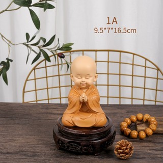 Tượng Chú Tiểu CAO CẤP Tiểu Cảnh Trang Trí Dễ Thương