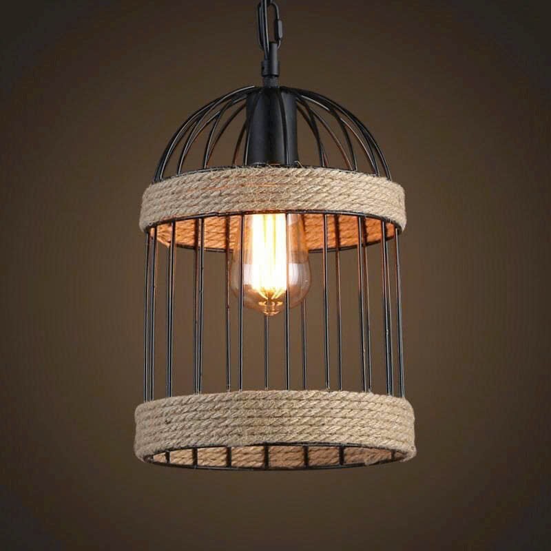 Ảnh Đèn dây trang trí decor SuperVilighting hàng thủ công dây thừng gai ĐTTC 3