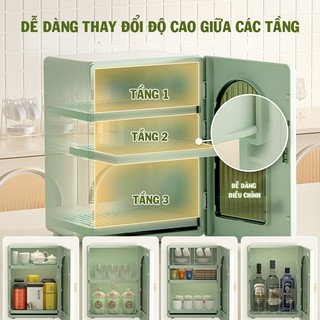 YTC -Kệ Đựng Mỹ Phẩm Mẫu Mới- Kệ Đa Năng Để Đồ Da Dụng Chông Bụi Bẩn Tiện Lợi