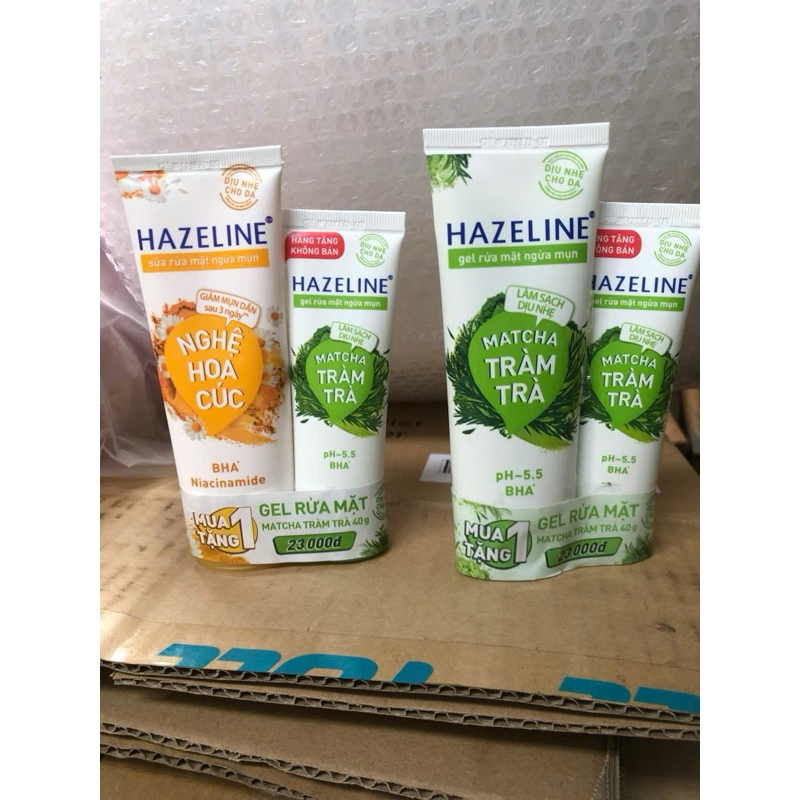 Sửa / gel rửa mặt Hazeline 100gr tặng