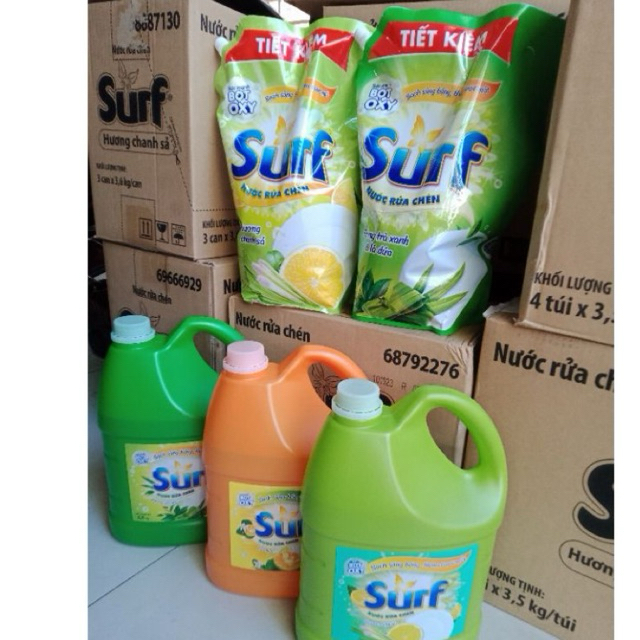 CAN / túi NƯỚC RỬA CHÉN SURF ĐẬM ĐẶC 3.2kg-3.6kg