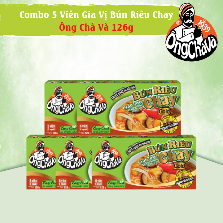 Combo 5 Hộp Viên Gia Vị Bún Riêu Chay Ông Chà Và 126g (Crab Taste ...