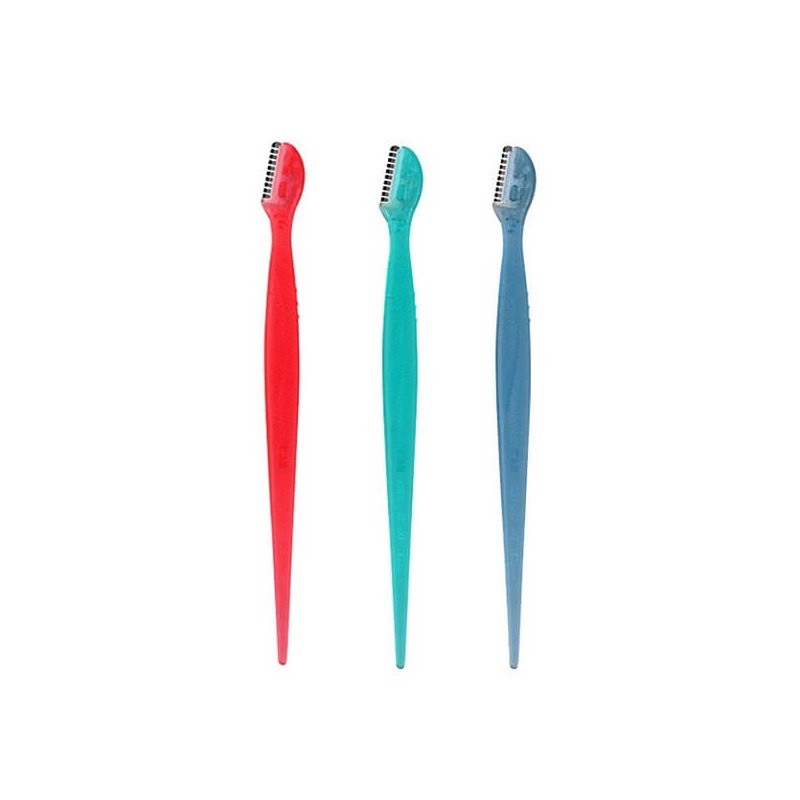 Dao Cạo Lông Mày Cán Dài Kai Eyebrow Razor 08757 EBR-3P (Set 3 Cây)
