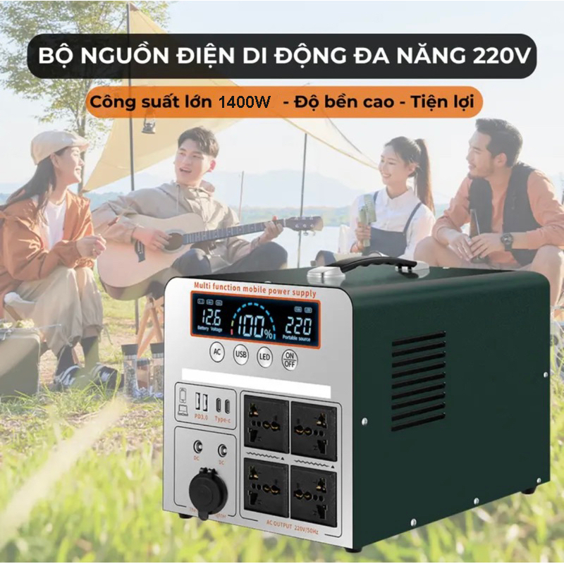 Trạm Điện Di Động 220v/1200w