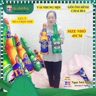 GỐI ÔM CHAI BIA 3D ĐẸP NHƯ THẬT KHỔNG LỒ 1M5 TO BẰNG CON NGƯỜI LUÔN - gấu bông đồ chơi doll toy búp bê