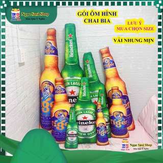 GỐI ÔM CHAI BIA 3D ĐẸP NHƯ THẬT KHỔNG LỒ 1M5 TO BẰNG CON NGƯỜI LUÔN - gấu bông đồ chơi doll toy búp bê