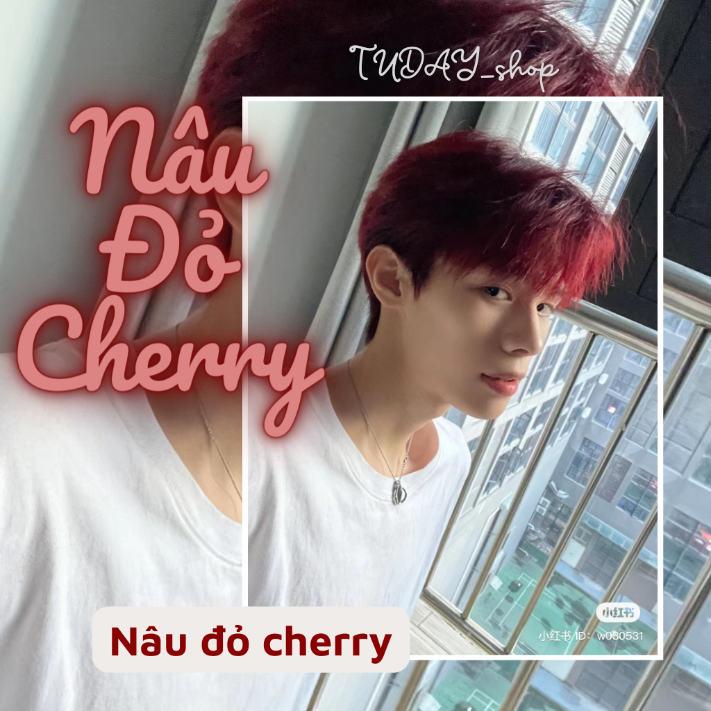 Thuốc Nhuộm Tóc Màu NÂU ĐỎ CHERRY Nam Không Tẩy | Tudayhair, Tudayhairs