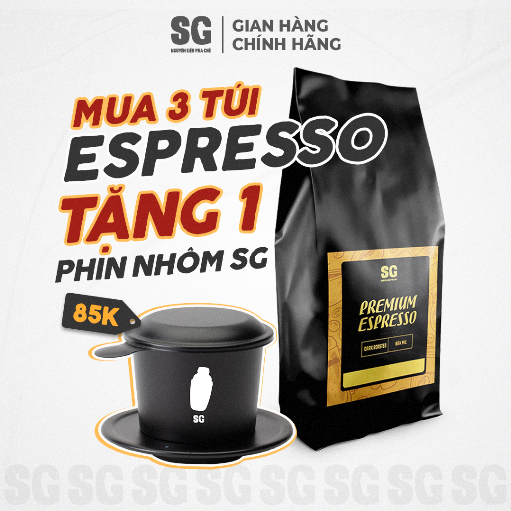 Cà Phê Nguyên Hạt Espresso Premium Pha Máy | Túi lớn 1kg | Robusta Rang ...