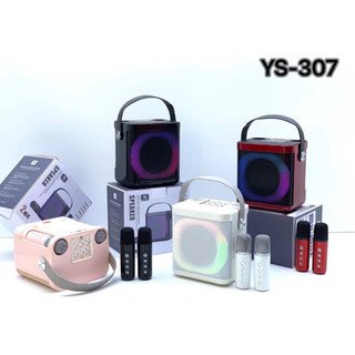 Loa Karaoke Kèm 2 Mic YS-307 SU-YOSD Có Đèn Led, Sử Dụng Đến 6 Giờ, Đổi Giọng, Bảo Hành 2 Năm