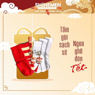 QUÀ TẶNG TẾT  GIFT SET hộp quà Sữa Tắm Gội Rửa mặt 3 in 1 cho nam SHINEMEN nước hoa Mint-Man 300ml