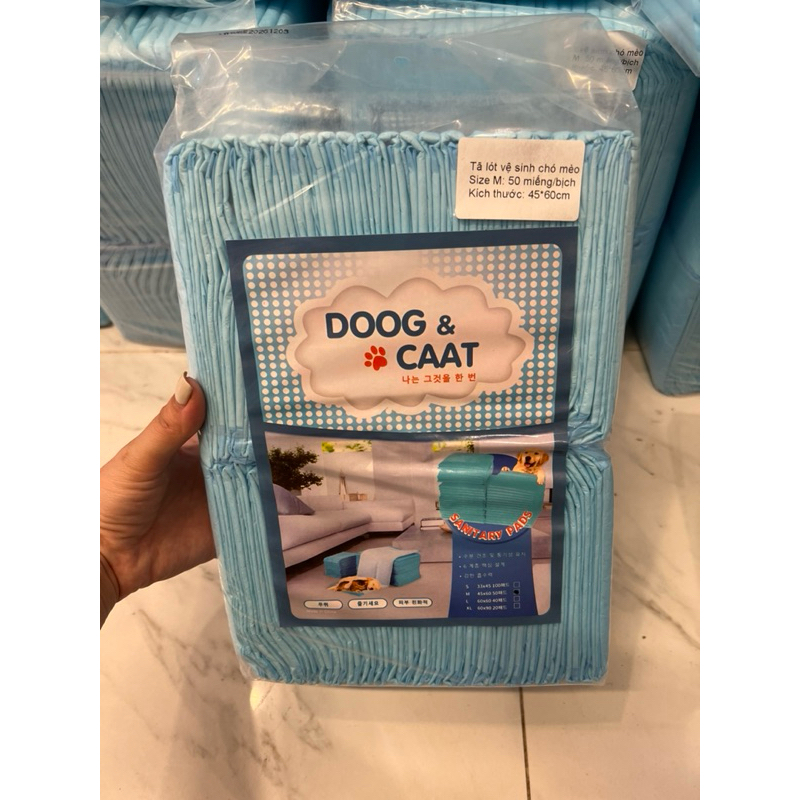 Bịch tấm lót vệ sinh cho chó mèo Dog&Caat tiện lợi