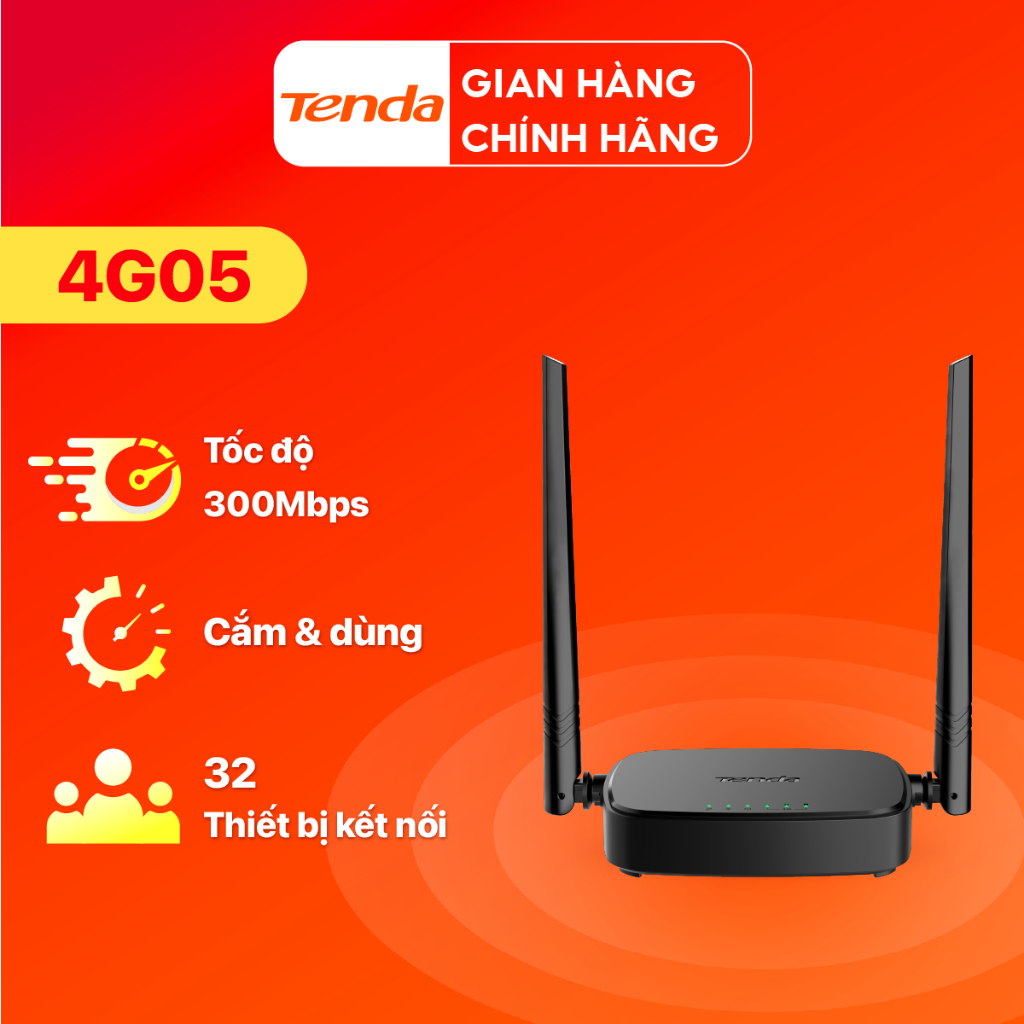 Ảnh Bộ Phát WiFi Tenda 4G05 Chuẩn N Tốc Độ 300Mbps Dùng Sim 4G/3G Dùng Cho Ôto Và Nơi Không Có Internet 1