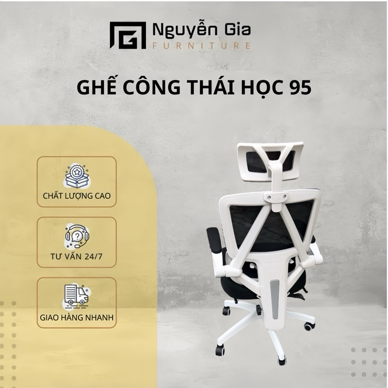 Ghế công thái học CTH 95 cao cấp chuyên đỡ cột sống và chịu lực người ...