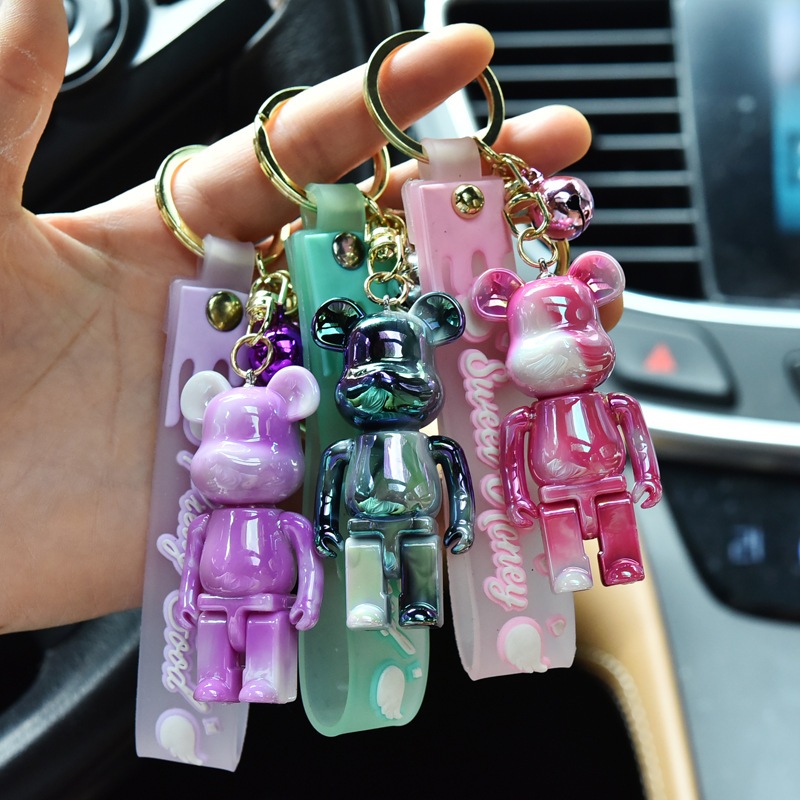 Móc Khóa Gấu Bearbrick 6 Màu Cực Xinh  Móc Khoá Phụ Kiện Túi Xách