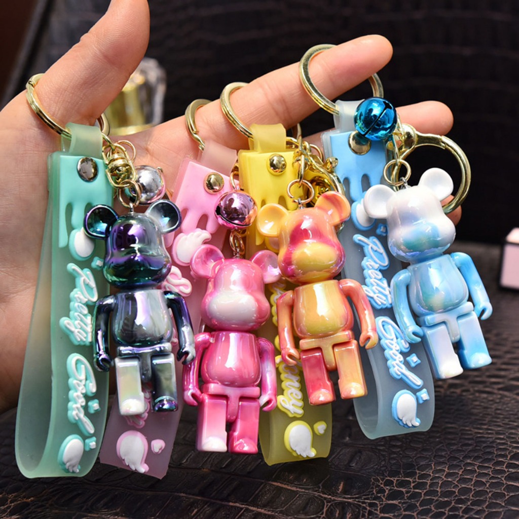 Móc Khóa Gấu Bearbrick 6 Màu Cực Xinh  Móc Khoá Phụ Kiện Túi Xách