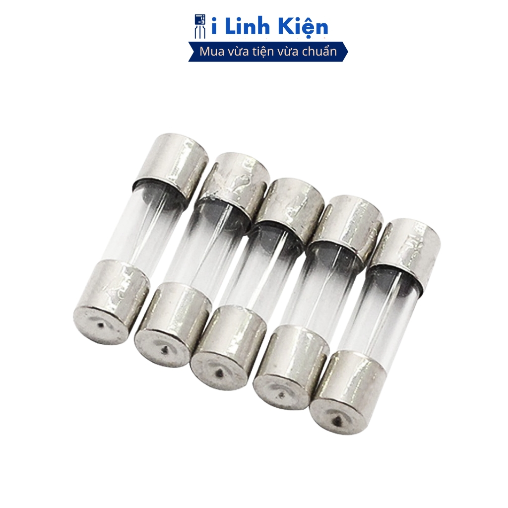 Cầu chì ống thủy tinh 1A/2A/3A/4A/5A/6A/7A/8A/10A/12A/15A/20A/25A/30A 5x20mm ilinhkien