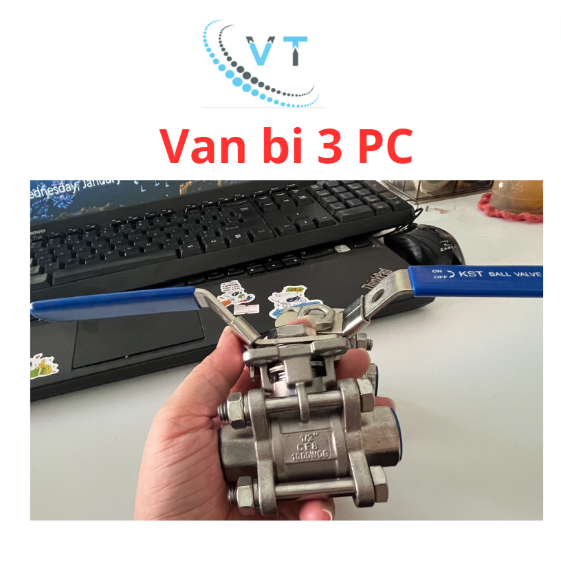 Van bi 3PC (van bi 3 thân) đủ size DN15-DN50