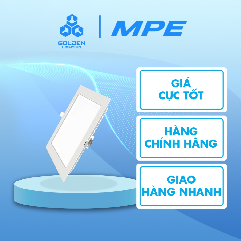 Đèn led âm trần panel vuông 6w 9w 12w 18w 24w MPE | Shopee Việt Nam