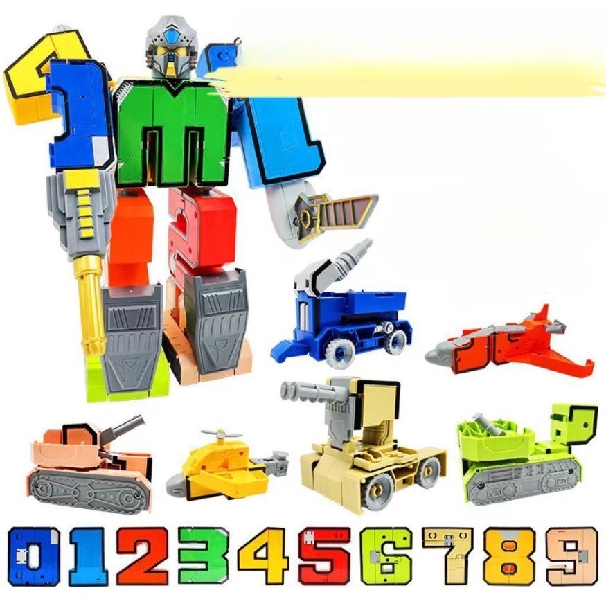 Đồ Chơi Lắp Ráp Số Biến Hình Robot - Nhựa ABS Cao Cấp, Phát Triển Tư Duy, Sáng Tạo Cho Bé