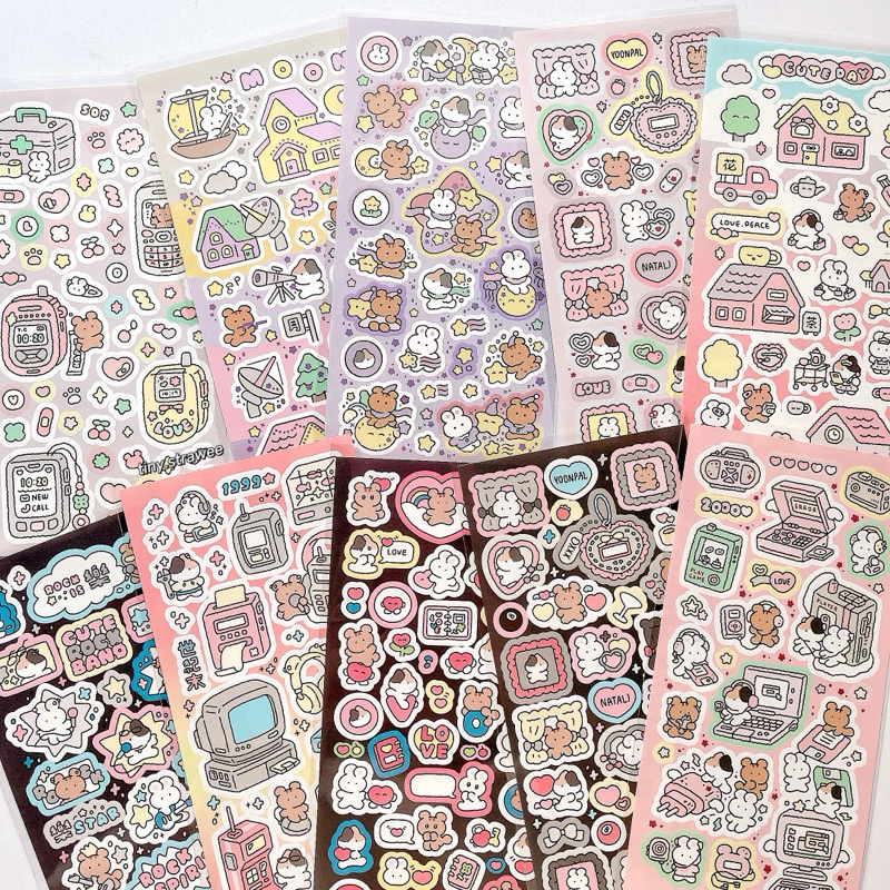 Sticker pastel cute cán mờ | Shopee Việt Nam