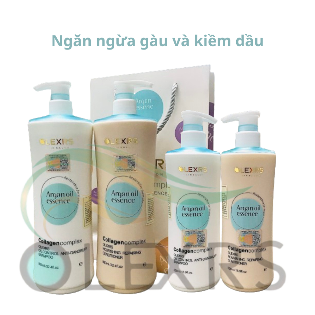 Ảnh Lẻ 1 Chai Gội Olexrs Hair Salon Ngăn Ngừa Gàu Và Kiềm Dầu (Xanh) 1