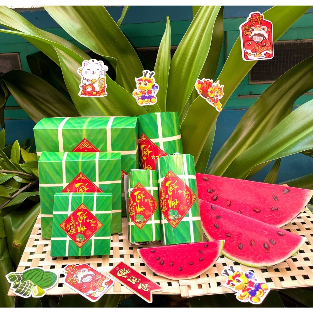 COMBO 19 MÓN (3 CHƯNG,3 TÉT,3 HẤU,10 THẺ TREO 2 MẶT) SIÊU XINH GIÁ SIÊU RẺ ( TRANG TRÍ TẾT )