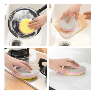 COMBO 5 Miếng rửa chén chà xoong nồi hai mặt có dây treo tiện lợi có bán lẻ