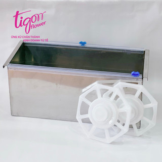 HỘP INOX (33,5x15x15cm) ĐỰNG MÀNG BỌC THỰC PHẨM DÙNG CHO LÕI DÀI 31,5CM (Ko kèm màng bọc) (ĐƯỢC ĐỒNG KIỂM)