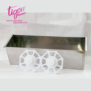 BỘ HỘP LÕI 45 gồm HỘP INOX (48,5x15x15cm) và MÀNG BỌC THỰC PHẨM Lingo 46,5cmx500m
