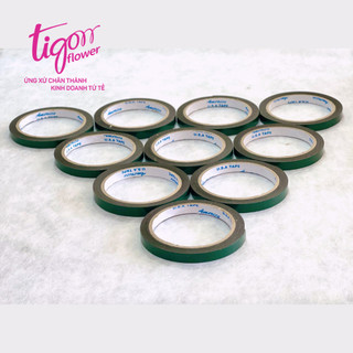 10 cuộn băng keo xốp 2 mặt xanh/đỏ 1cmX2m - chắc chắn, tiện lợi (ĐƯỢC ĐỒNG KIỂM)