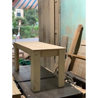 Ghế Gỗ Tự Nhiên mặt kín , Ghế Băng dài / dài 90 x 30