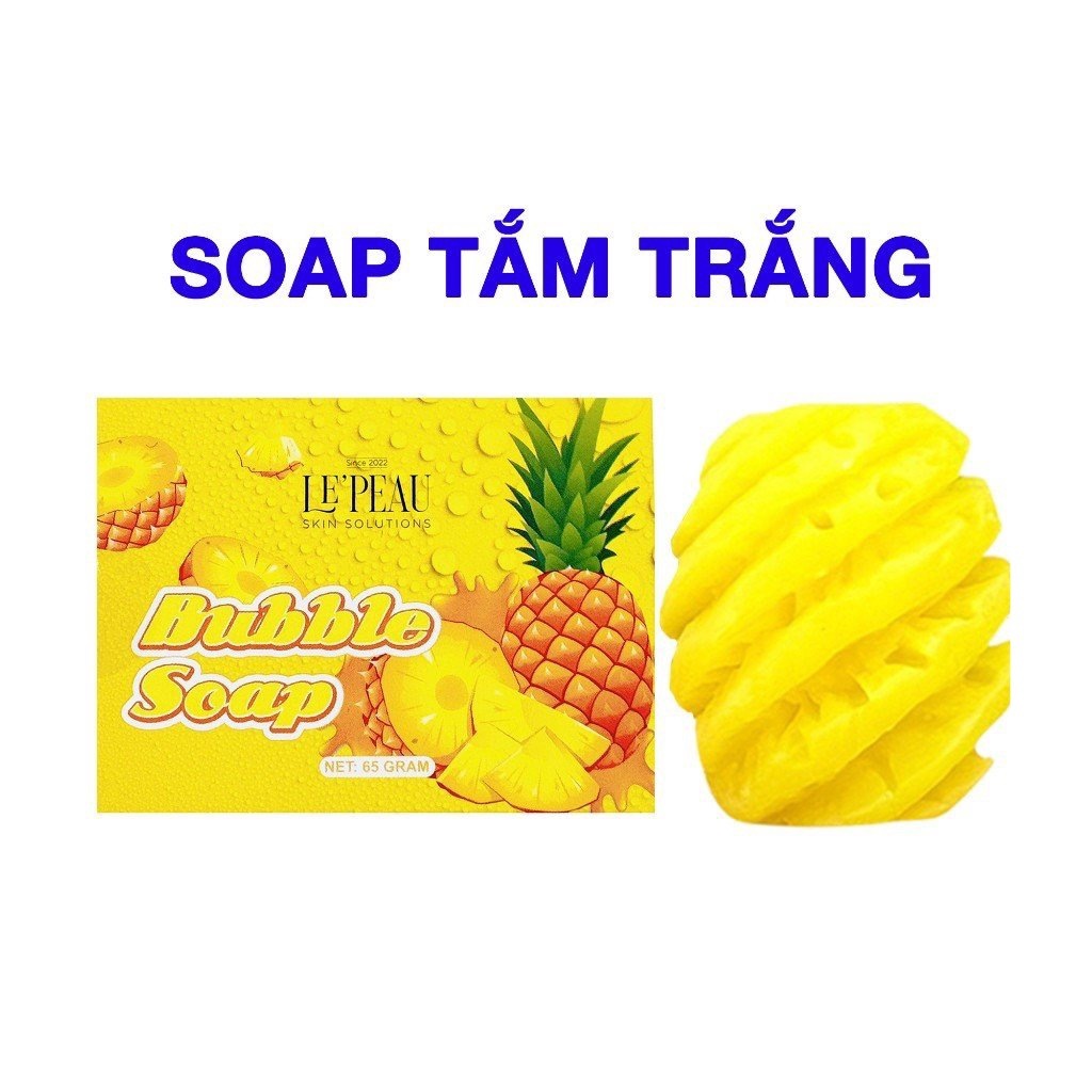 Ảnh Tắm trắng thơm, xà bông tắm trắng body bubble soap, gói tắm da da - LE'PEAU 3