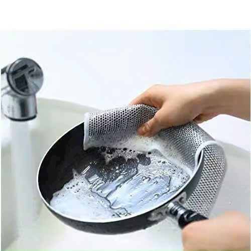 Giẻ bạc kim loai rửa cọ xong nồi bát đĩa thay thế búi sắt