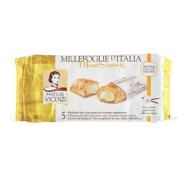 Bánh Puff Pastry cuộn kem/ cuộn kem sữa/Ladyfingers nguyên gốc Ý