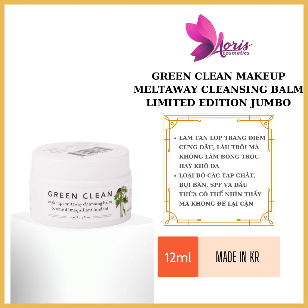 Tẩy trang Farmacy Green Clean Makeup Removing Cleansing Balm 12mL