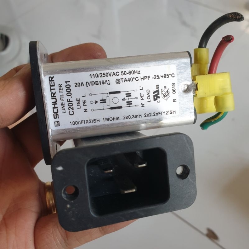 lọc nguồn Switzerland EMI filter SCHURTER C20F.0001 20A lọc nguồn audio